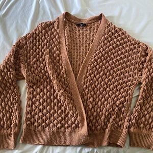 Popcorn style light pink cardigan 2XL